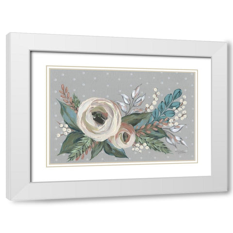 Floral Beauty White Modern Wood Framed Art Print with Double Matting by Norman, Michele