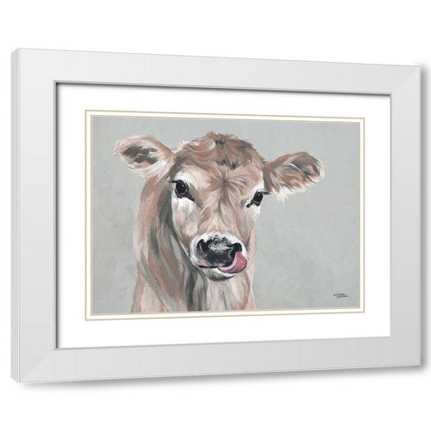 Cutie Patootie White Modern Wood Framed Art Print with Double Matting by Norman, Michele
