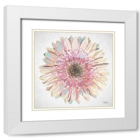 Gorgeous Gerber White Modern Wood Framed Art Print with Double Matting by Norman, Michele