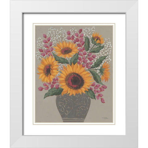 Sunny Autumn Day White Modern Wood Framed Art Print with Double Matting by Norman, Michele