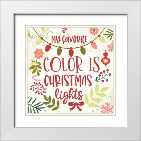 My Favorite Color White Modern Wood Framed Art Print with Double Matting by Mollie B.