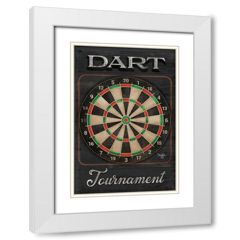 Dart Tournament   White Modern Wood Framed Art Print with Double Matting by Mollie B.