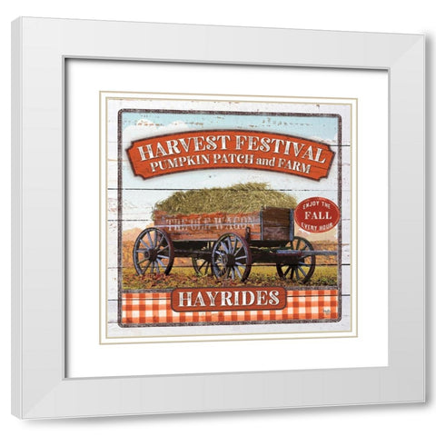 Harvest Festival White Modern Wood Framed Art Print with Double Matting by Mollie B.