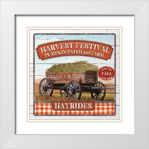 Harvest Festival White Modern Wood Framed Art Print with Double Matting by Mollie B.