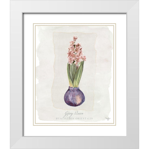 Hyacinthus Orientalis II White Modern Wood Framed Art Print with Double Matting by Mollie B.