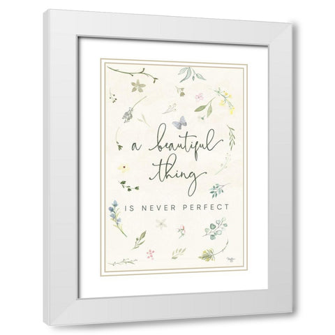 A Beautiful Thing White Modern Wood Framed Art Print with Double Matting by Mollie B.