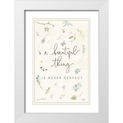 A Beautiful Thing White Modern Wood Framed Art Print with Double Matting by Mollie B.