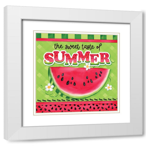 The Sweet Taste of Summer White Modern Wood Framed Art Print with Double Matting by Mollie B.