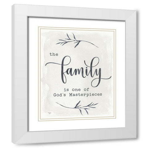 The Family White Modern Wood Framed Art Print with Double Matting by Mollie B.