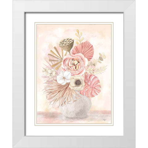 Tropical Beauty II White Modern Wood Framed Art Print with Double Matting by Mollie B.