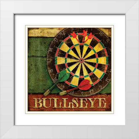 Bullseye White Modern Wood Framed Art Print with Double Matting by Mollie B.