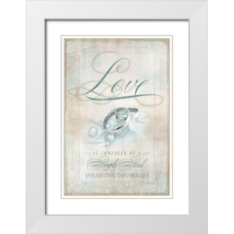 Single Soul I White Modern Wood Framed Art Print with Double Matting by Mollie B.