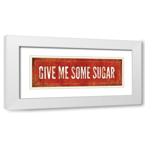 Give Me Some Sugar White Modern Wood Framed Art Print with Double Matting by Mollie B.