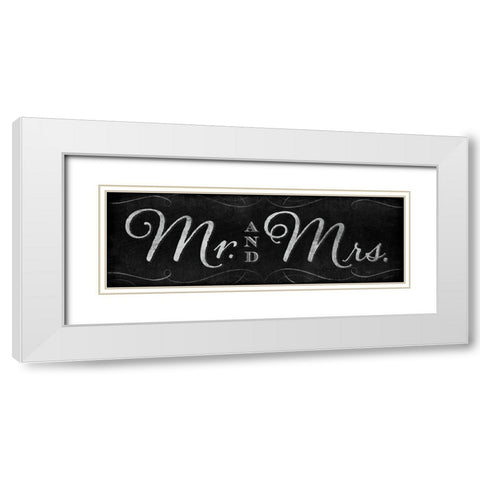 Mr. and Mrs. White Modern Wood Framed Art Print with Double Matting by Mollie B.