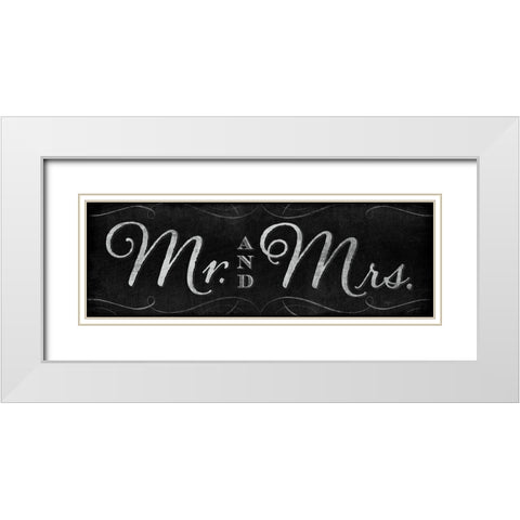Mr. and Mrs. White Modern Wood Framed Art Print with Double Matting by Mollie B.