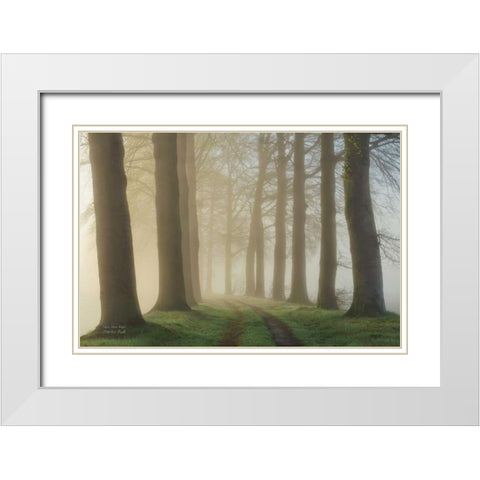 Lights Shine Bright White Modern Wood Framed Art Print with Double Matting by Podt, Martin