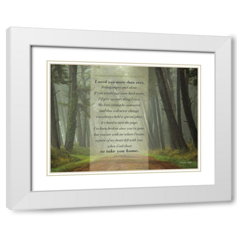 I Need You More Than Ever White Modern Wood Framed Art Print with Double Matting by Podt, Martin
