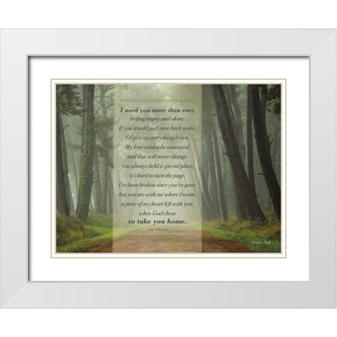 I Need You More Than Ever White Modern Wood Framed Art Print with Double Matting by Podt, Martin