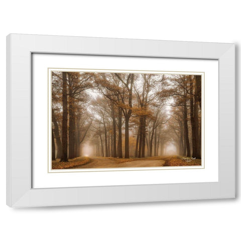 Split White Modern Wood Framed Art Print with Double Matting by Podt, Martin