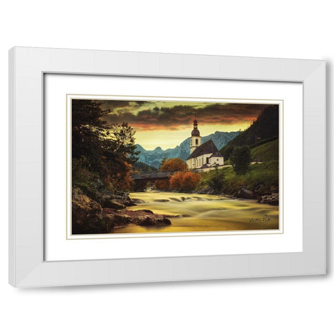 The Church White Modern Wood Framed Art Print with Double Matting by Podt, Martin