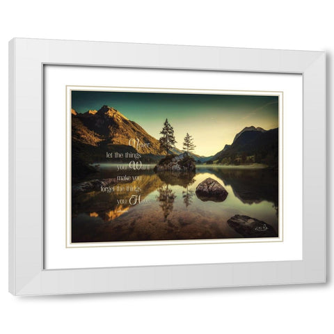 Never Forget White Modern Wood Framed Art Print with Double Matting by Podt, Martin