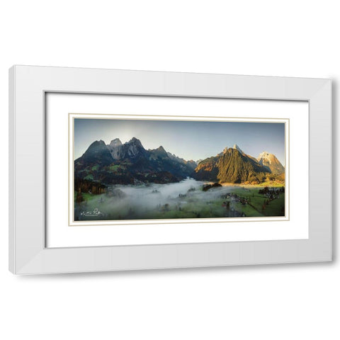 The Blanket White Modern Wood Framed Art Print with Double Matting by Podt, Martin