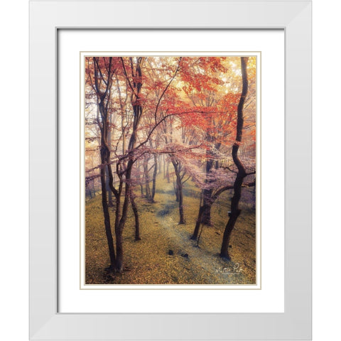High Up in the Trees White Modern Wood Framed Art Print with Double Matting by Podt, Martin