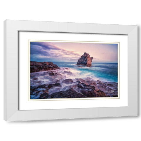The Rock     White Modern Wood Framed Art Print with Double Matting by Podt, Martin