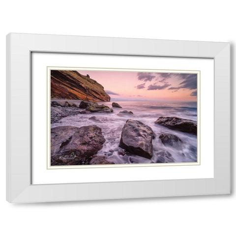 Wet and Slippery     White Modern Wood Framed Art Print with Double Matting by Podt, Martin