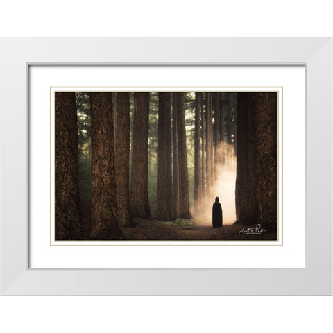 Ruben II White Modern Wood Framed Art Print with Double Matting by Podt, Martin