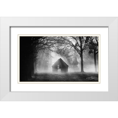 The Shed White Modern Wood Framed Art Print with Double Matting by Podt, Martin
