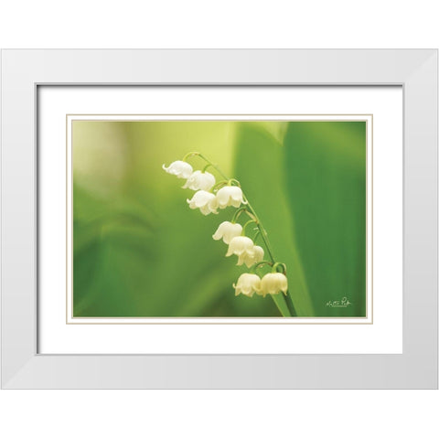 Lily of the Valley White Modern Wood Framed Art Print with Double Matting by Podt, Martin