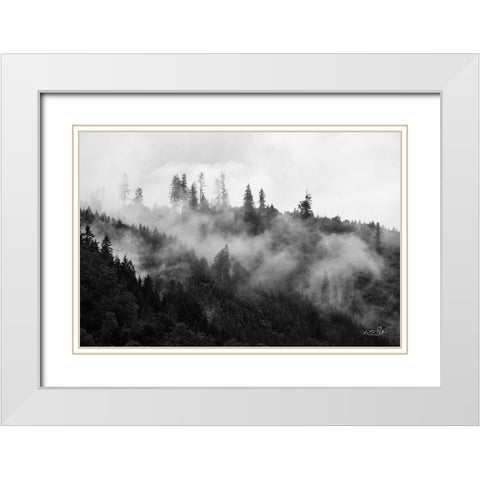 Covered by Clouds White Modern Wood Framed Art Print with Double Matting by Podt, Martin