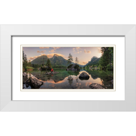 Never Alone White Modern Wood Framed Art Print with Double Matting by Podt, Martin