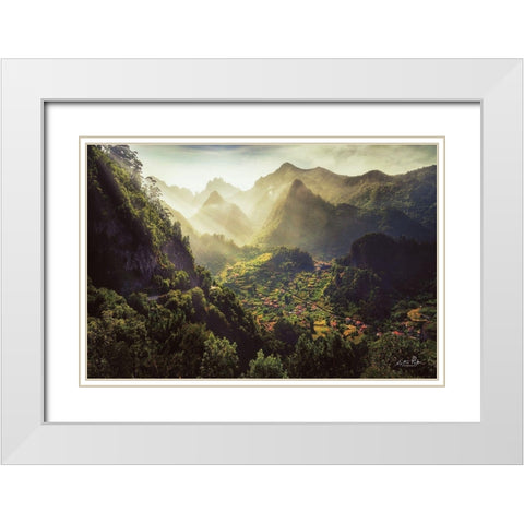 Land of the Hobbits White Modern Wood Framed Art Print with Double Matting by Podt, Martin