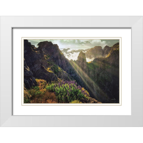 The View White Modern Wood Framed Art Print with Double Matting by Podt, Martin
