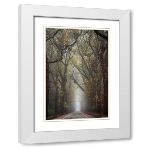 Tiny Car    White Modern Wood Framed Art Print with Double Matting by Podt, Martin