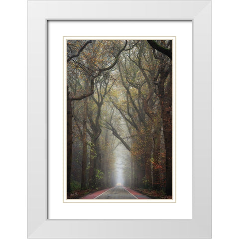 Tiny Car    White Modern Wood Framed Art Print with Double Matting by Podt, Martin