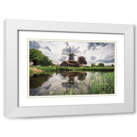 Beauty in the Sky White Modern Wood Framed Art Print with Double Matting by Podt, Martin