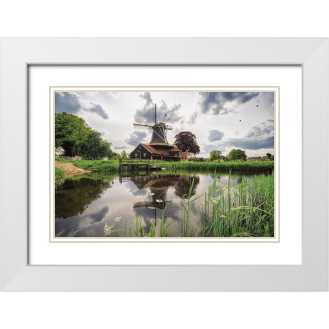 Beauty in the Sky White Modern Wood Framed Art Print with Double Matting by Podt, Martin