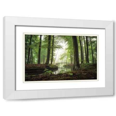On a Beautiful Morning White Modern Wood Framed Art Print with Double Matting by Podt, Martin