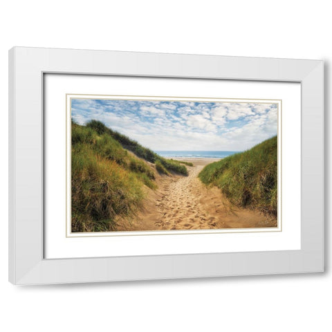 The Dutch North Sea Coast I White Modern Wood Framed Art Print with Double Matting by Podt, Martin