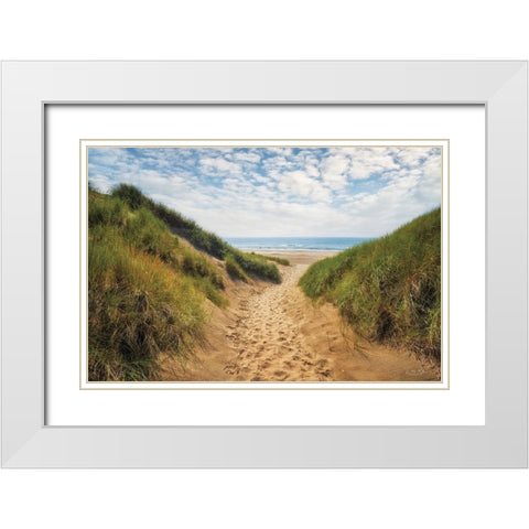 The Dutch North Sea Coast I White Modern Wood Framed Art Print with Double Matting by Podt, Martin