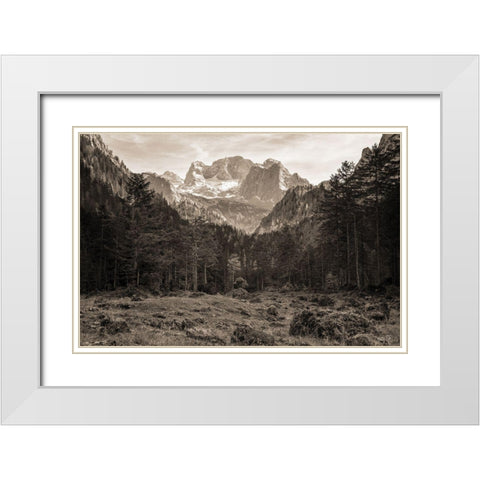 Mountains in the Middle    White Modern Wood Framed Art Print with Double Matting by Podt, Martin