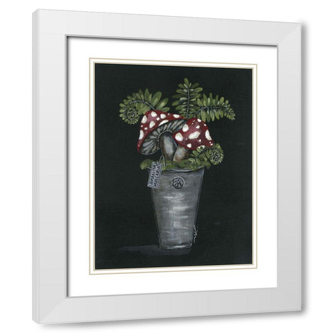Toadstool White Modern Wood Framed Art Print with Double Matting by Norkus, Julie