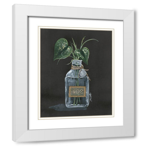 Philodendron White Modern Wood Framed Art Print with Double Matting by Norkus, Julie