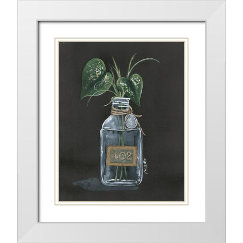 Philodendron White Modern Wood Framed Art Print with Double Matting by Norkus, Julie