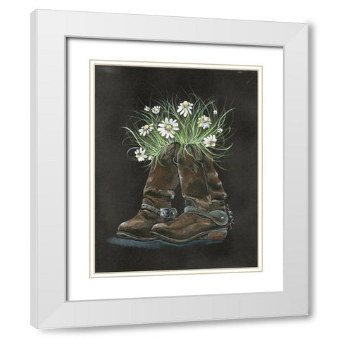 Giddy Up White Modern Wood Framed Art Print with Double Matting by Norkus, Julie
