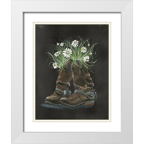 Giddy Up White Modern Wood Framed Art Print with Double Matting by Norkus, Julie
