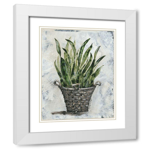 Snake Basket White Modern Wood Framed Art Print with Double Matting by Norkus, Julie